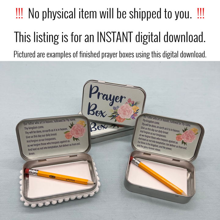 DIY Prayer Box Printable - Our Father & Lord's Prayer Craft Kit - inAWE Handmade Gifts, Personalized Gifts, Spiritual Gifts