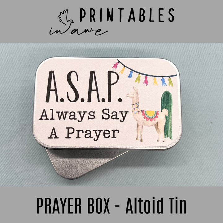 DIY Llama Prayer Box - Quick & Easy Printable Prayer Craft - inAWE Handmade Gifts, Personalized Gifts, Spiritual Gifts