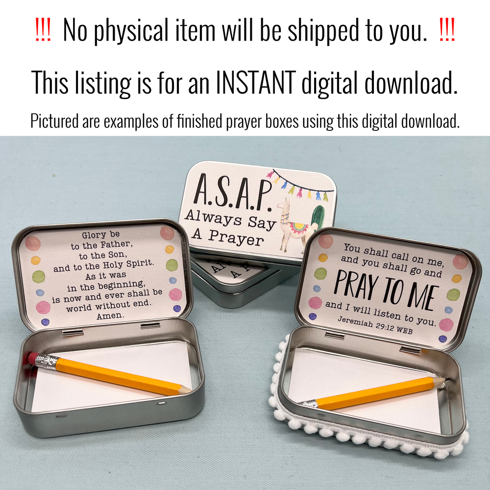DIY Llama Prayer Box - Quick & Easy Printable Prayer Craft - inAWE Handmade Gifts, Personalized Gifts, Spiritual Gifts