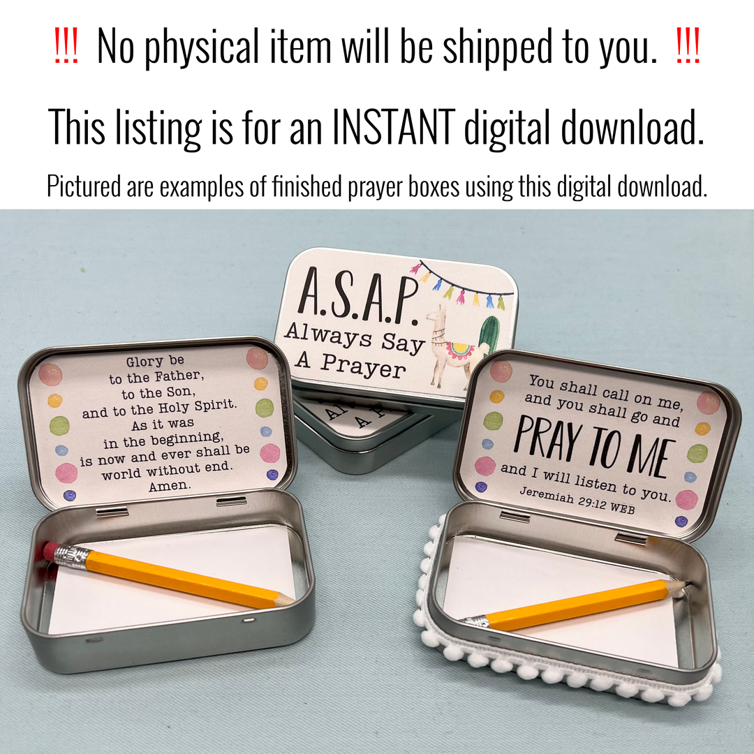 DIY Llama Prayer Box - Quick & Easy Printable Prayer Craft - inAWE Handmade Gifts, Personalized Gifts, Spiritual Gifts