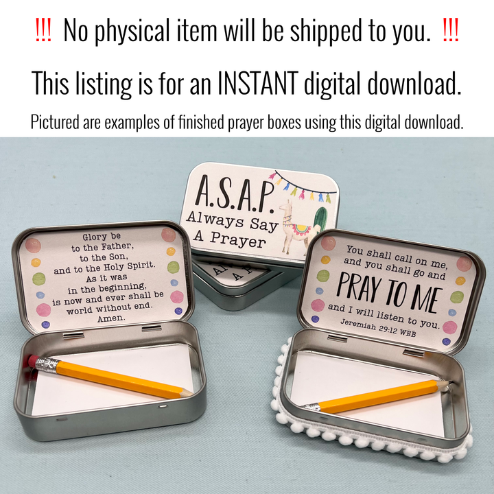 DIY Llama Prayer Box - Quick & Easy Printable Prayer Craft - inAWE Handmade Gifts, Personalized Gifts, Spiritual Gifts