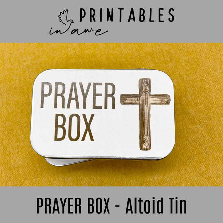 Prayer Box Printable for Altoid Tin Craft - The Lord's Prayer Activity - inAWE Handmade Gifts, Personalized Gifts, Spiritual Gifts