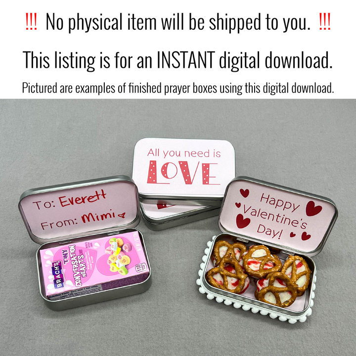 Valentine's Day Printable Crafts for DIY Enthusiasts - Altoid Tin Project Kit - inAWE Handmade Gifts, Personalized Gifts, Spiritual Gifts