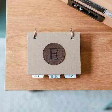 Large Print Customizable Premium Address Book with Laser-Engraved Initial - inAWE Handmade Gifts, Personalized Gifts, Spiritual Gifts