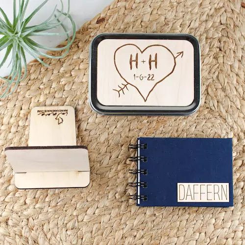 Christian Engagement Gift - Personalized Prayer Book & Keepsake Tin - inAWE Handmade Gifts, Personalized Gifts, Spiritual Gifts