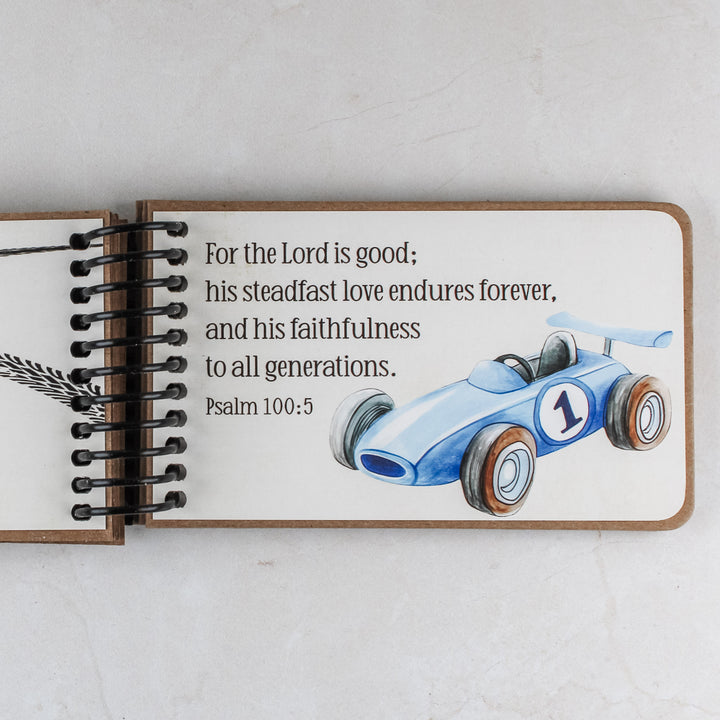 Race Car Christian Book for Kids – 7 Promises of God with Bible Verses - inAWE Handmade Gifts, Personalized Gifts, Spiritual Gifts