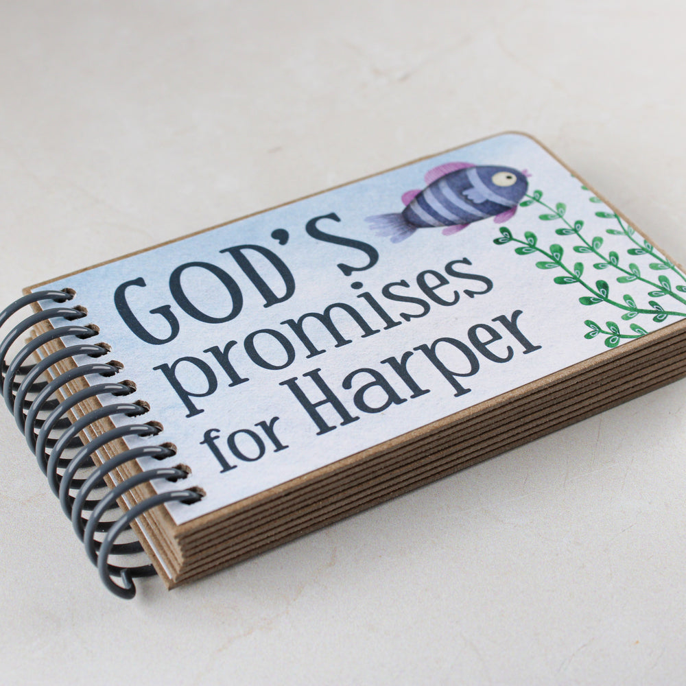 Personalized God's Promises Book - Under the Sea Theme - First Birthday Gift for Kids - inAWE Handmade Gifts, Personalized Gifts, Spiritual Gifts