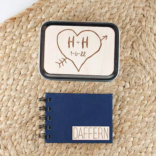 Christian Engagement Gift - Personalized Prayer Book & Keepsake Tin - inAWE Handmade Gifts, Personalized Gifts, Spiritual Gifts