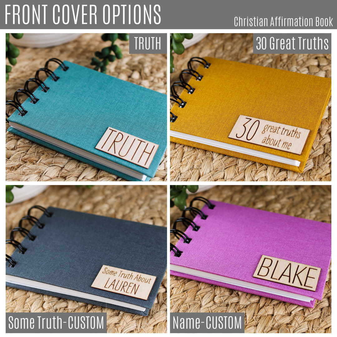 Personalized Christian Affirmation Book π Stocking Stuffer Ideas for Christian Teenagers - inAWE Handmade Gifts, Personalized Gifts, Spiritual Gifts