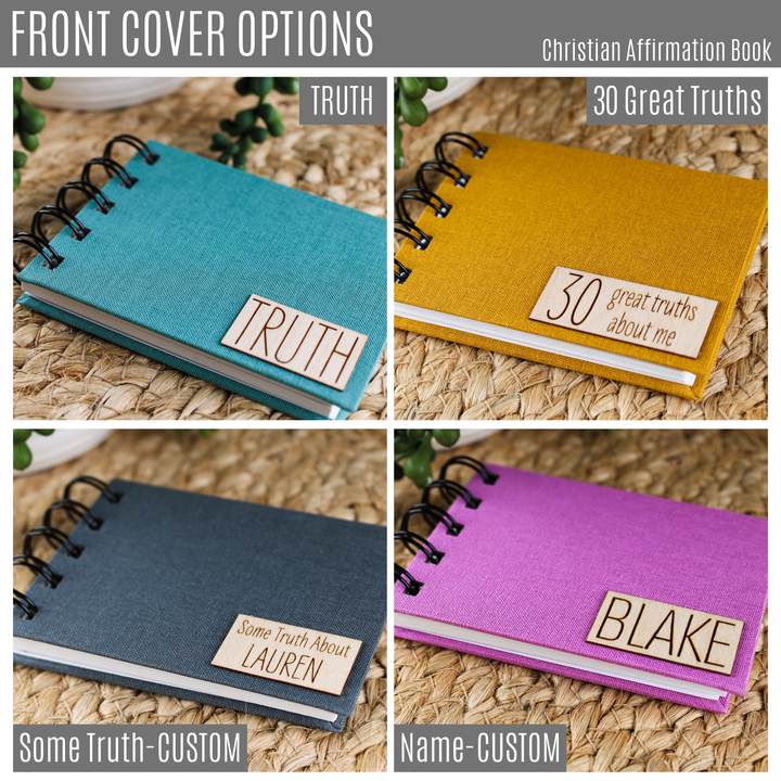 Personalized Christian Affirmation Book π Stocking Stuffer Ideas for Christian Teenagers - inAWE Handmade Gifts, Personalized Gifts, Spiritual Gifts
