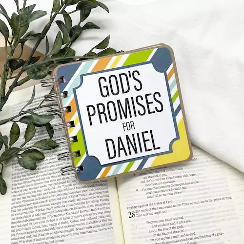 Bible Verse Book with Printed Title - Bright Stripe - inAWE Handmade Gifts, Personalized Gifts, Spiritual Gifts