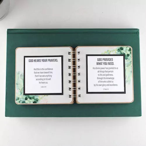 Bible Verse Book with Nameplate - Succulents - inAWE Handmade Gifts, Personalized Gifts, Spiritual Gifts