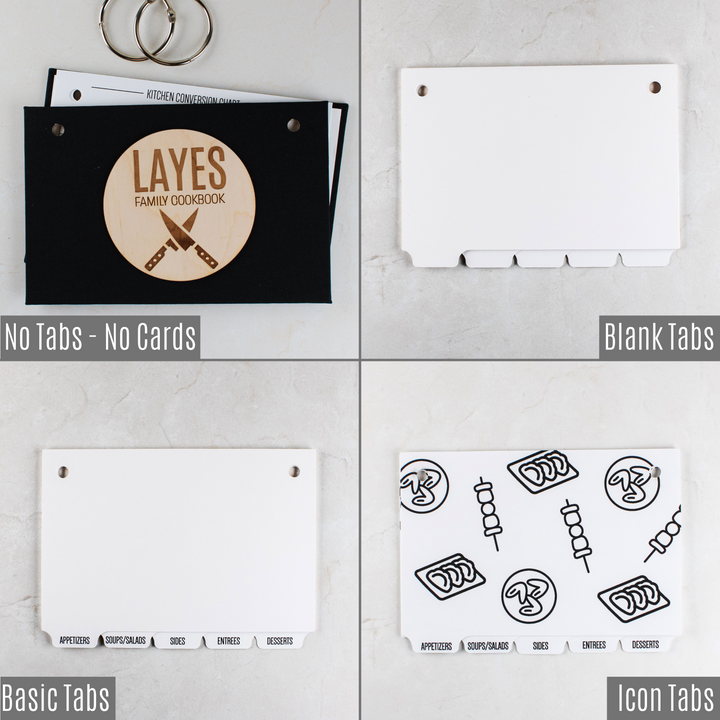 Custom Recipe Book | Personalized Cookbook with Alpha Tabs - inAWE Handmade Gifts, Personalized Gifts, Spiritual Gifts