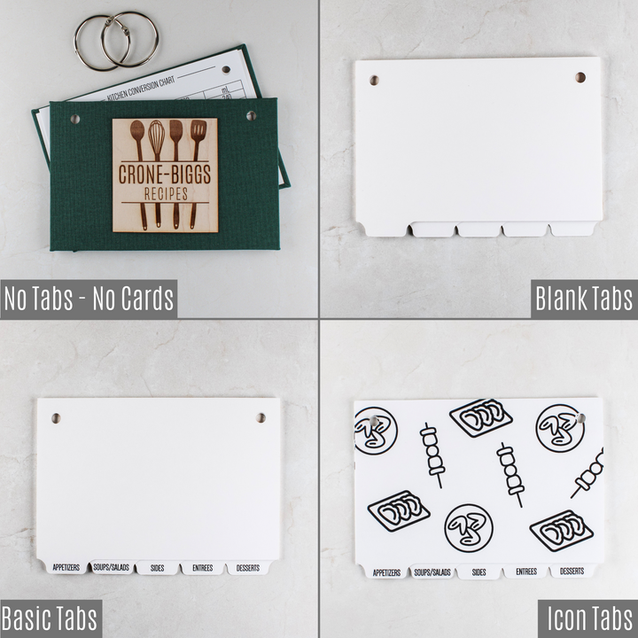 Recipe Book Binder | Personalized Custom Cookbook with Alpha Tabs - inAWE Handmade Gifts, Personalized Gifts, Spiritual Gifts