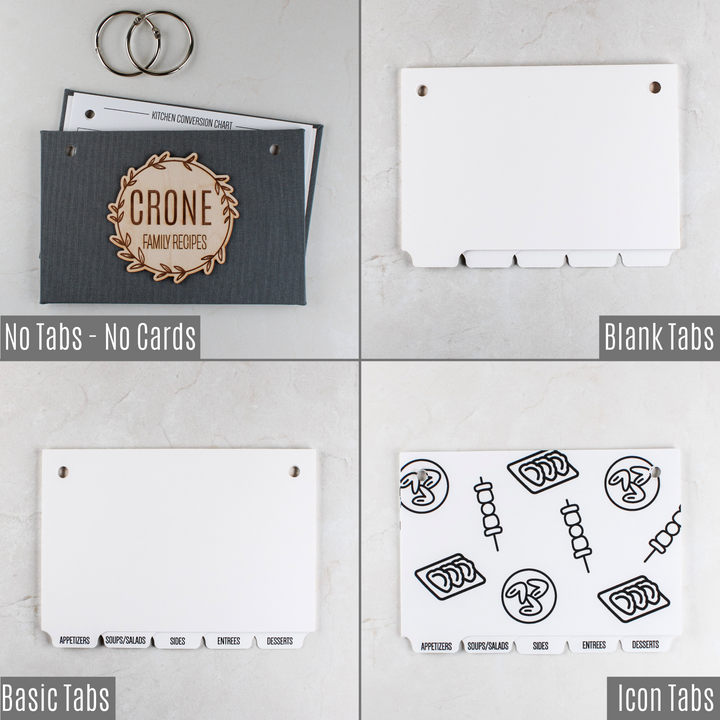 Personalized Cookbook Recipe Binder | Custom Recipe Book with Alpha Tabs - inAWE Handmade Gifts, Personalized Gifts, Spiritual Gifts