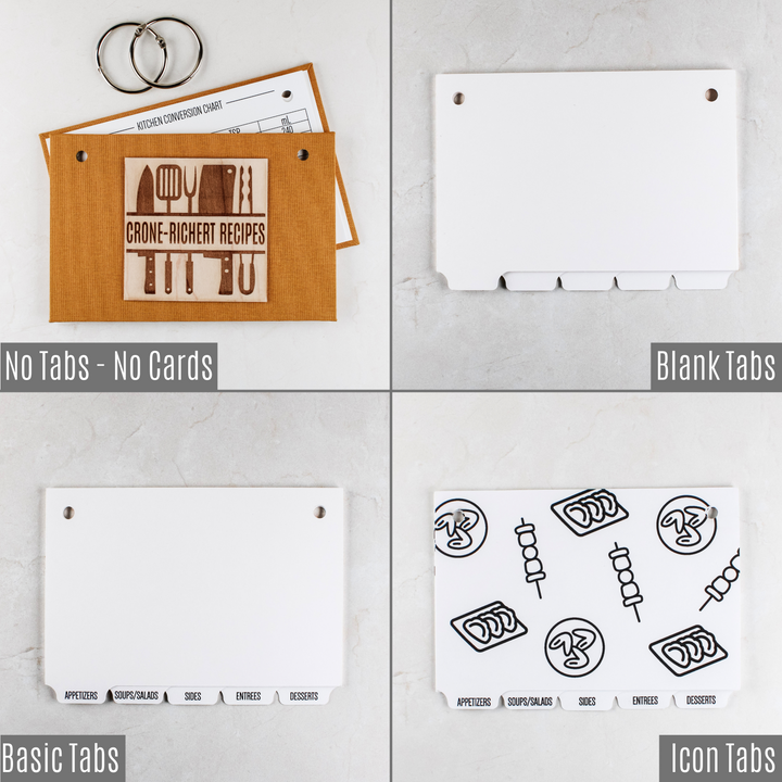 Personalized Recipe Book | Custom Cookbook with Alpha Tabs - inAWE Handmade Gifts, Personalized Gifts, Spiritual Gifts