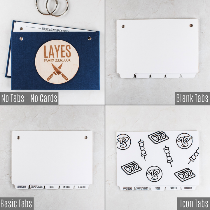 Blank Recipe Books | Personalized Recipe Binder with Alpha Tabs - inAWE Handmade Gifts, Personalized Gifts, Spiritual Gifts