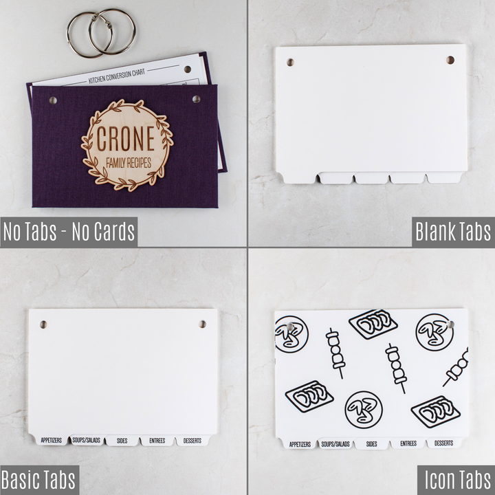 Family Recipe Book | Personalized Custom Cookbook with Alpha Tabs - inAWE Handmade Gifts, Personalized Gifts, Spiritual Gifts