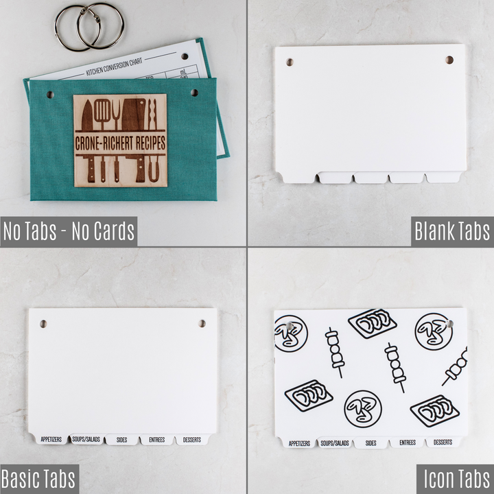 Personalized Cookbook | Custom Recipe Book with Alpha Tabs - inAWE Handmade Gifts, Personalized Gifts, Spiritual Gifts