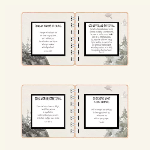Bible Verse Book with Nameplate - Mountains - inAWE Handmade Gifts, Personalized Gifts, Spiritual Gifts