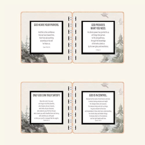 Bible Verse Book with Nameplate - Mountains - inAWE Handmade Gifts, Personalized Gifts, Spiritual Gifts