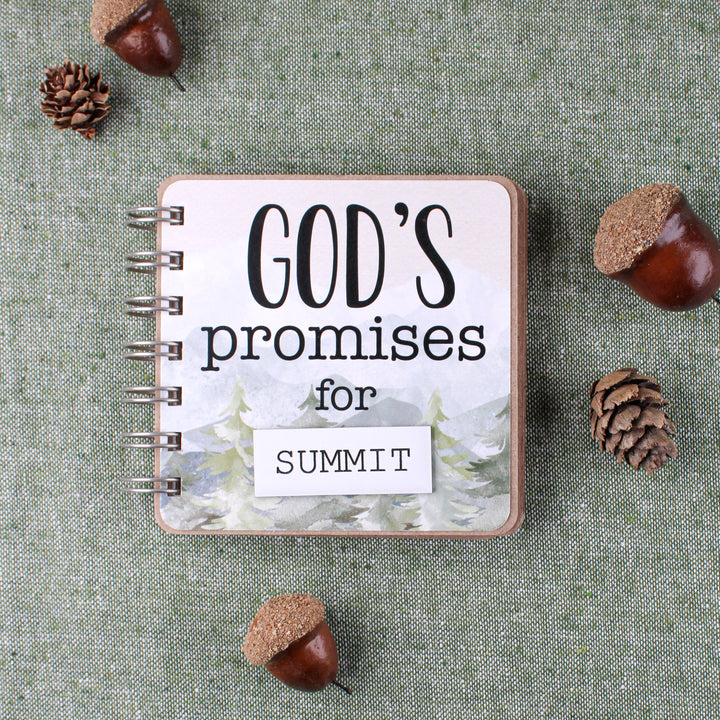Bible Verse Book with Nameplate - Mountains - inAWE Handmade Gifts, Personalized Gifts, Spiritual Gifts