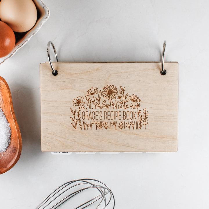 Personalized Recipe Binder | Custom Cookbook Organizer with Laser Engraving - inAWE Handmade Gifts, Personalized Gifts, Spiritual Gifts