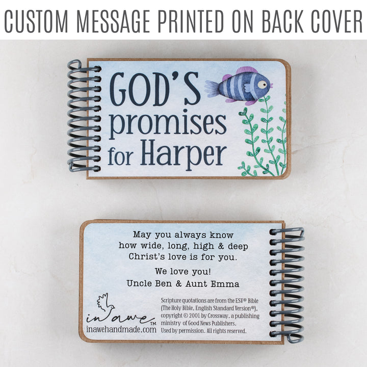 Personalized God's Promises Book - Under the Sea Theme - First Birthday Gift for Kids - inAWE Handmade Gifts, Personalized Gifts, Spiritual Gifts