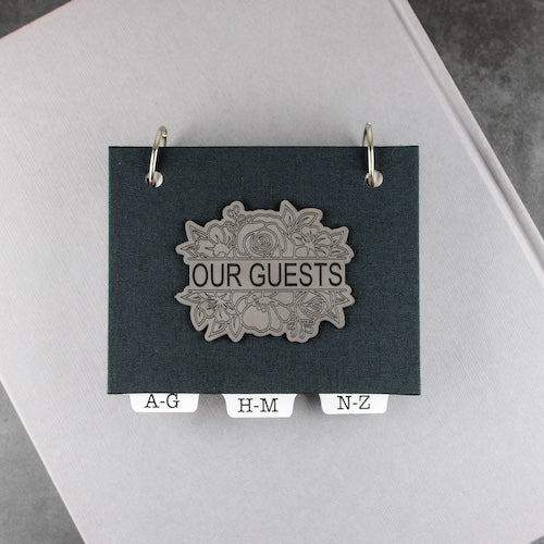 Engraved Elegance: Customizable Linen-Covered Address Book for Wedding Keepsakes - inAWE Handmade Gifts, Personalized Gifts, Spiritual Gifts