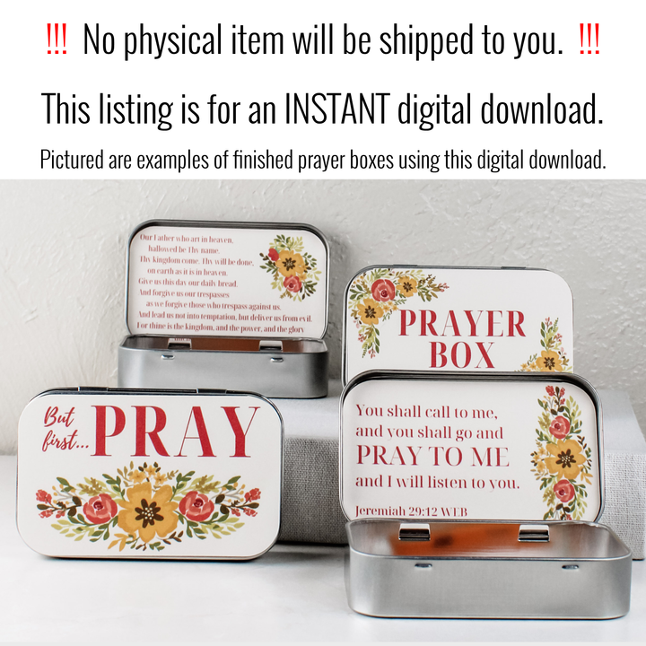 DIY Prayer Box Printable | Instant Download Craft with The Lord’s Prayer - inAWE Handmade Gifts, Personalized Gifts, Spiritual Gifts