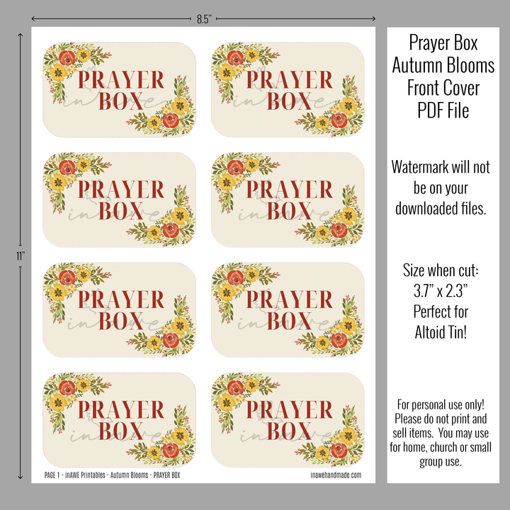 DIY Prayer Box Printable | Instant Download Craft with The Lord’s Prayer - inAWE Handmade Gifts, Personalized Gifts, Spiritual Gifts