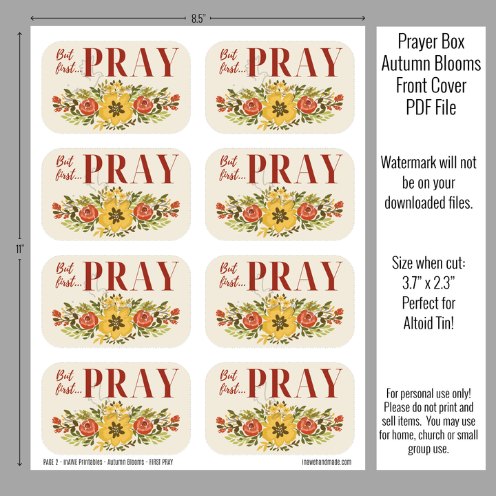 DIY Prayer Box Printable | Instant Download Craft with The Lord’s Prayer - inAWE Handmade Gifts, Personalized Gifts, Spiritual Gifts