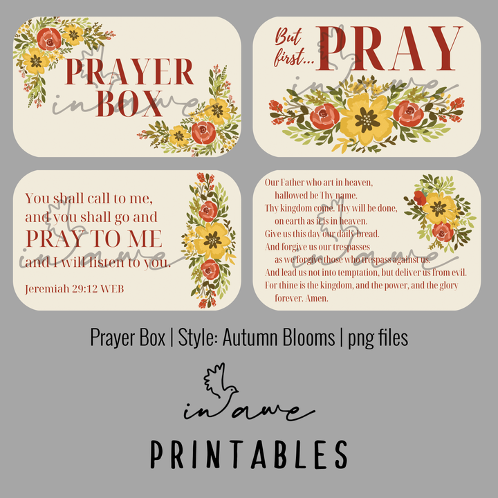 DIY Prayer Box Printable | Instant Download Craft with The Lord’s Prayer - inAWE Handmade Gifts, Personalized Gifts, Spiritual Gifts