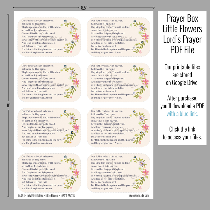 DIY Prayer Box Printable with Delicate Floral Design | Perfect Prayer Crafts for Women - inAWE Handmade Gifts, Personalized Gifts, Spiritual Gifts
