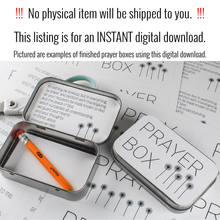 Creative Christian Activities: Printable Prayer Box Project for All Ages - inAWE Handmade Gifts, Personalized Gifts, Spiritual Gifts