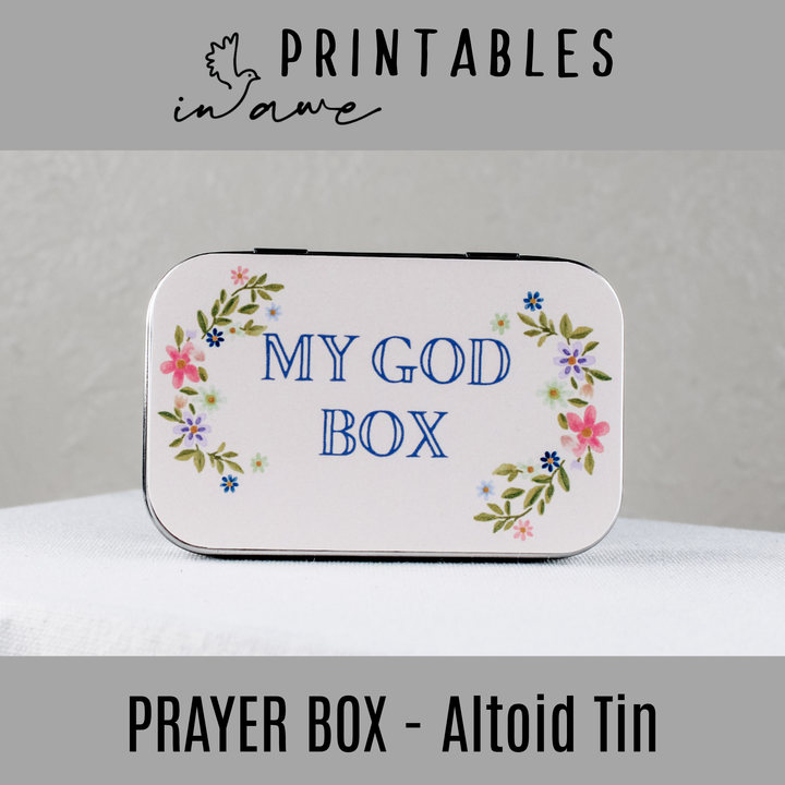 DIY Prayer Box Printable with Delicate Floral Design | Perfect Prayer Crafts for Women - inAWE Handmade Gifts, Personalized Gifts, Spiritual Gifts