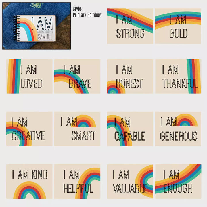 Personalized Book of Positive Affirmations for Kids | I AM Affirmation Book and Gift Set - inAWE Handmade Gifts, Personalized Gifts, Spiritual Gifts