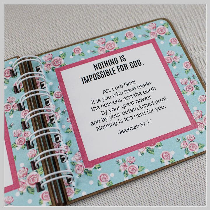 Bible Verse Book with Printed Title - Pink Chic - inAWE Handmade Gifts, Personalized Gifts, Spiritual Gifts