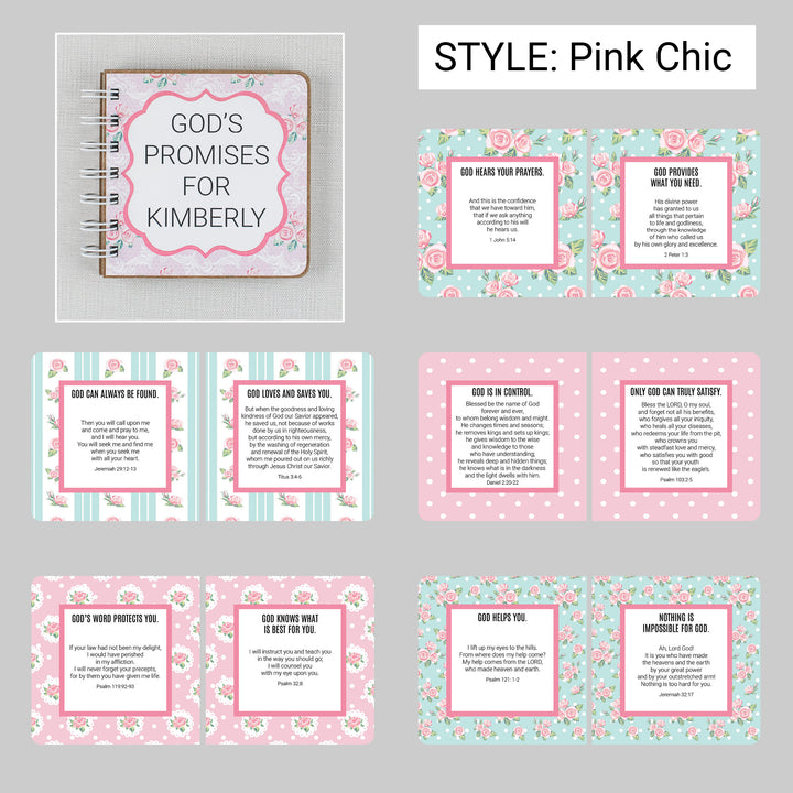 Bible Verse Book with Printed Title - Pink Chic - inAWE Handmade Gifts, Personalized Gifts, Spiritual Gifts