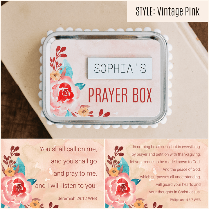 Personalized Prayer Box π Christmas Gift for Christian Teen - inAWE Handmade Gifts, Personalized Gifts, Spiritual Gifts