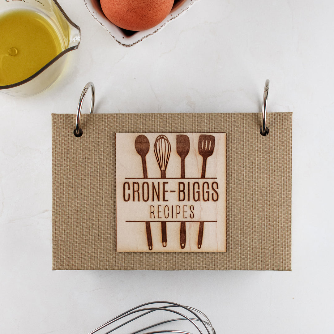 Recipe Card Holder | Personalized Recipe Book with Alpha Tabs - inAWE Handmade Gifts, Personalized Gifts, Spiritual Gifts