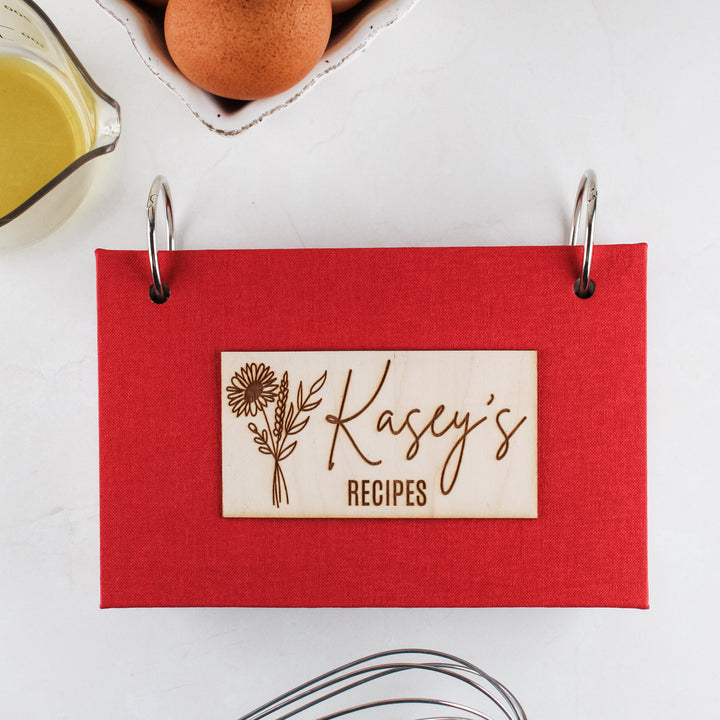 Personalised Recipe Book | Custom Cookbook with Alpha Tabs - inAWE Handmade Gifts, Personalized Gifts, Spiritual Gifts