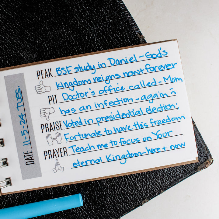 Peaks, Pits, Praises & Prayers Journal ✨ Bulk Christmas Gifts for Christians - inAWE Handmade Gifts, Personalized Gifts, Spiritual Gifts