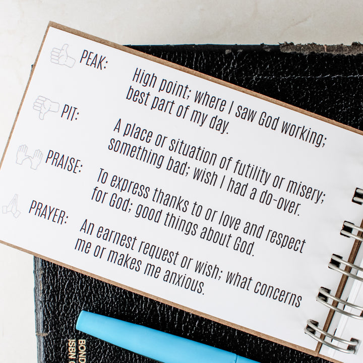 Peaks, Pits, Praises & Prayers Journal ✨ Bulk Christmas Gifts for Christians - inAWE Handmade Gifts, Personalized Gifts, Spiritual Gifts