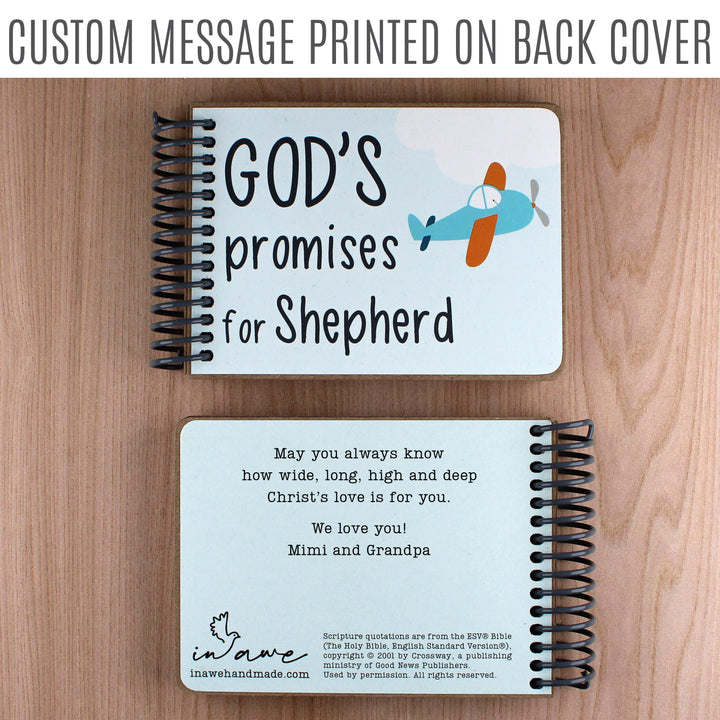 Personalized baptism gift - 7 promises of God with Bible verses for kids