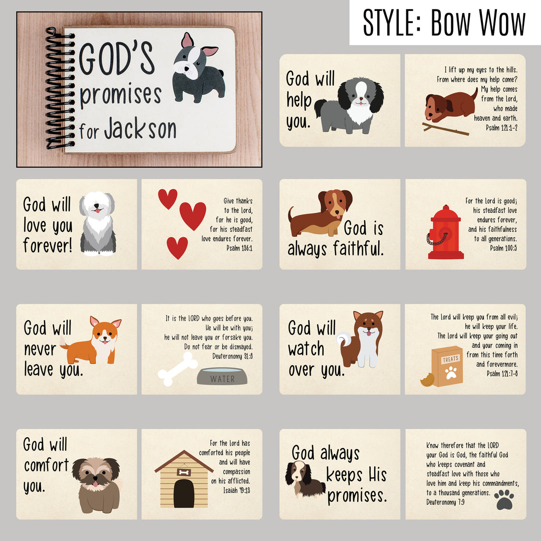 Personalized baptism gift - 7 promises of God with Bible verses for kids