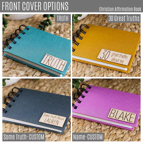 Personalized Book of 30 Positive Affirmations Using Bible Verses – Uplifting Christian Declarations - inAWE Handmade Gifts, Personalized Gifts, Spiritual Gifts