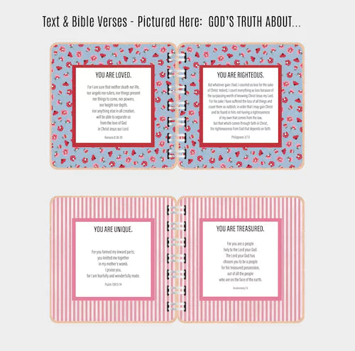 Bible Verse Book with Printed Title - Ruby Red - inAWE Handmade Gifts, Personalized Gifts, Spiritual Gifts