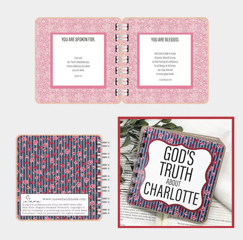 Bible Verse Book with Printed Title - Ruby Red - inAWE Handmade Gifts, Personalized Gifts, Spiritual Gifts
