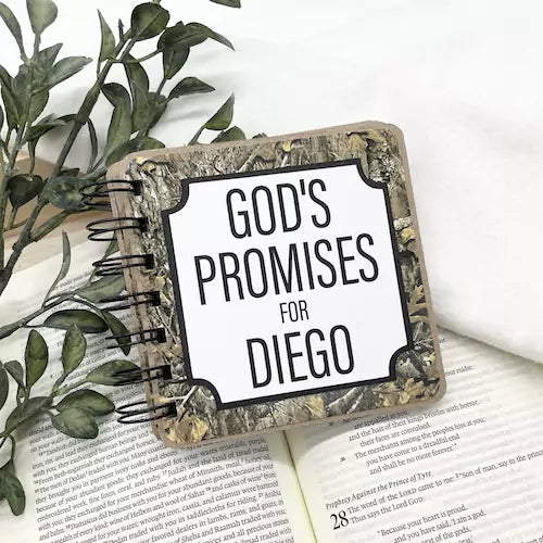 Bible Verse Book with Printed Title - Mossy Oak - inAWE Handmade Gifts, Personalized Gifts, Spiritual Gifts